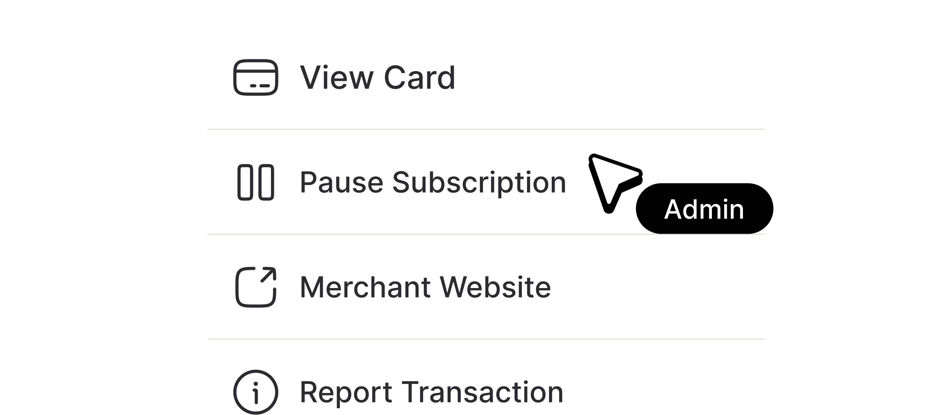 Actionable controls